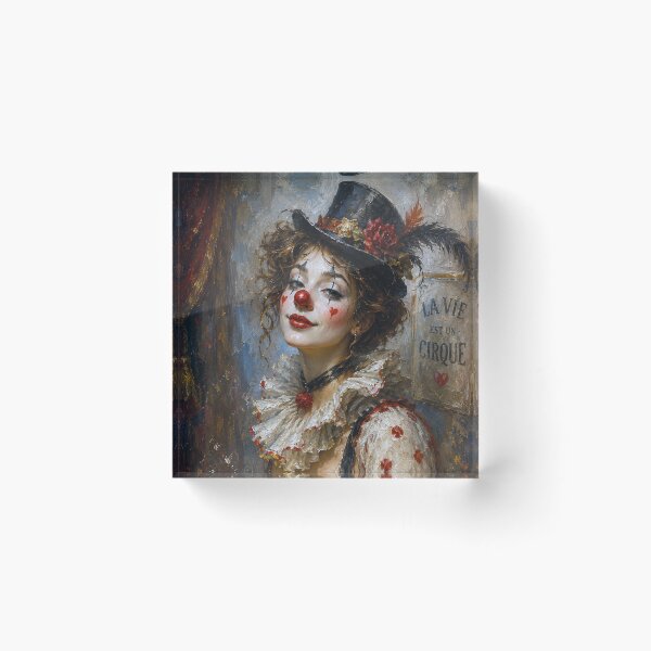Item preview, Female Clown painting. designed and sold by GalleryKauffeld.