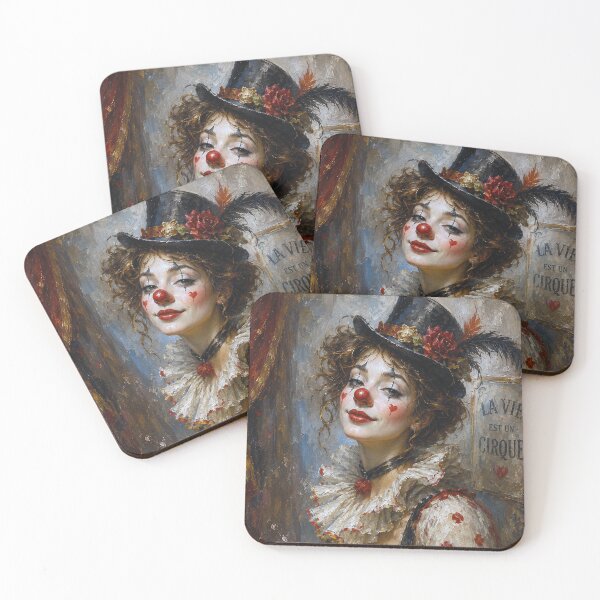 Item preview, Female Clown painting. designed and sold by GalleryKauffeld.