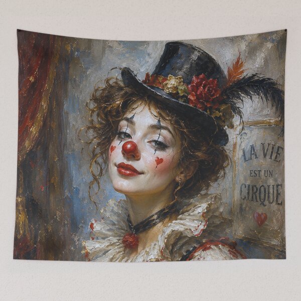 Item preview, Female Clown painting. designed and sold by GalleryKauffeld.