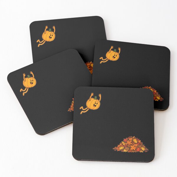 Item preview, Funny Pumpkin Jumping Into Autumn Leaves Happy Fall Season Humor designed and sold by Serene woods.