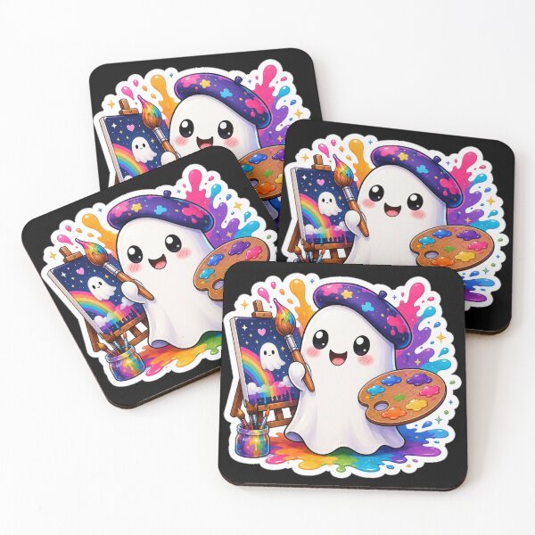 Item preview, Cute Ghost Painting Art Sticker designed and sold by VeltrixaDesigns.