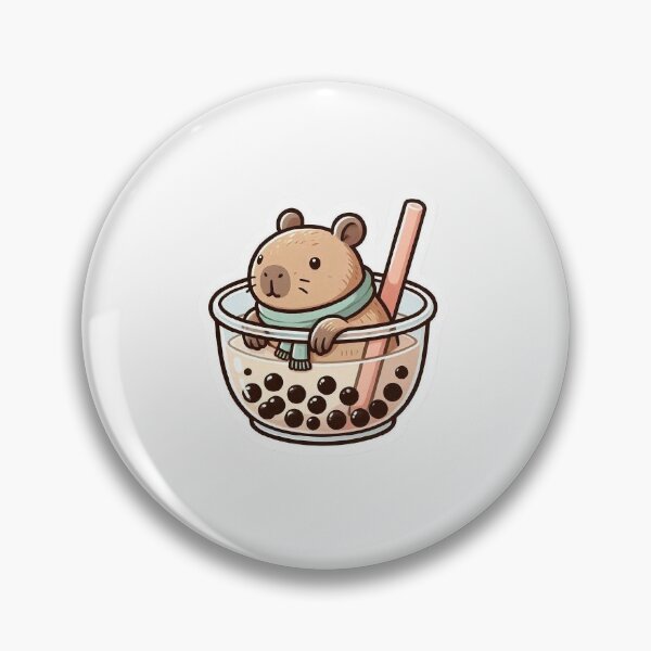 Item preview, Chill Capybara Boba Tea Time 1 designed and sold by Kermancius.