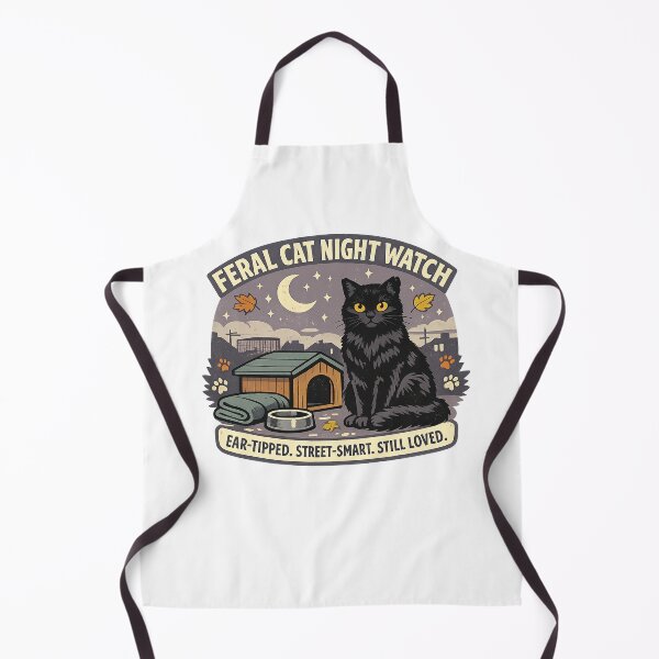 Item preview, Feral Cat Night Watch – Ear-Tipped Community Cat Rescue designed and sold by Concrete Coffee Studio.