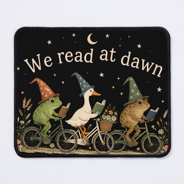 Item preview, We Read at Dawn Frog Goose Toad Reading Book Lover Animal designed and sold by VGAfanatic.