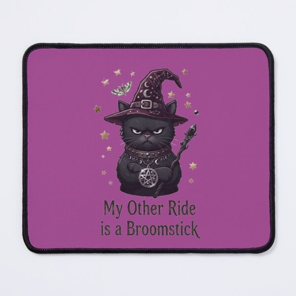 Item preview, Black witch cat designed and sold by Wicca and mythical creatures .