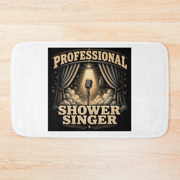 Item preview, Professional Shower Singer | Funny Vintage Bathroom Karaoke Design designed and sold by classthetic.