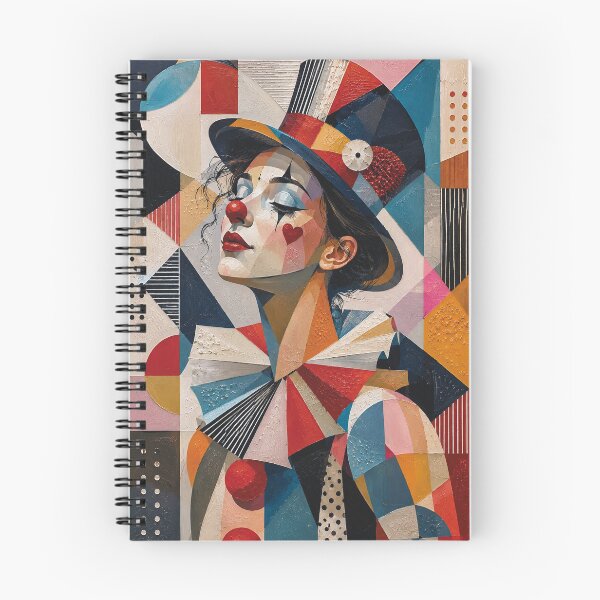 Item preview, Cubist Clown painting. designed and sold by GalleryKauffeld.