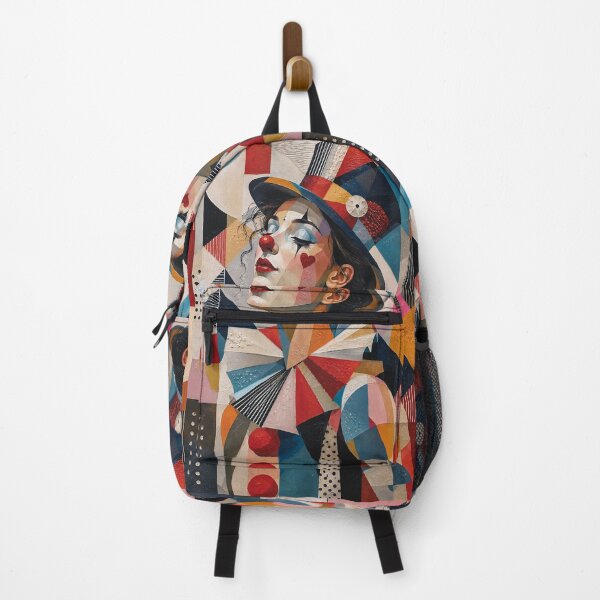 Item preview, Cubist Clown painting. designed and sold by GalleryKauffeld.