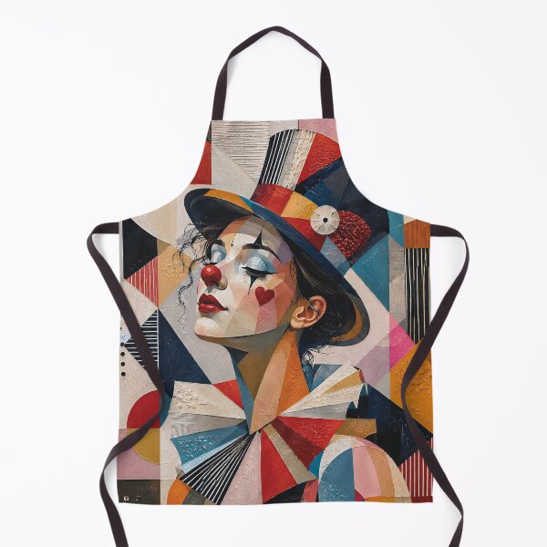 Item preview, Cubist Clown painting. designed and sold by GalleryKauffeld.
