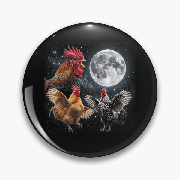 Item preview, Moonlit Rooster Chorus Funny Farm Animal Celestial Night Vintage Style designed and sold by Taniyah Gomes.