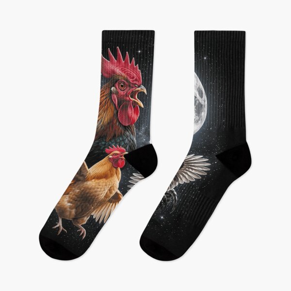 Item preview, Moonlit Rooster Chorus Funny Farm Animal Celestial Night Vintage Style designed and sold by Taniyah Gomes.