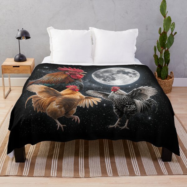 Item preview, Moonlit Rooster Chorus Funny Farm Animal Celestial Night Vintage Style designed and sold by Taniyah Gomes.