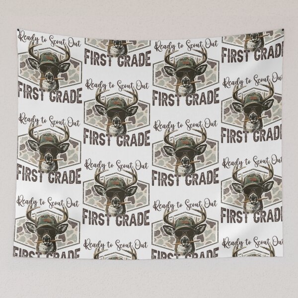 Item preview, Ready To Scout Out First Grade Back To School Camo Deer Hunting designed and sold by CocoLama.