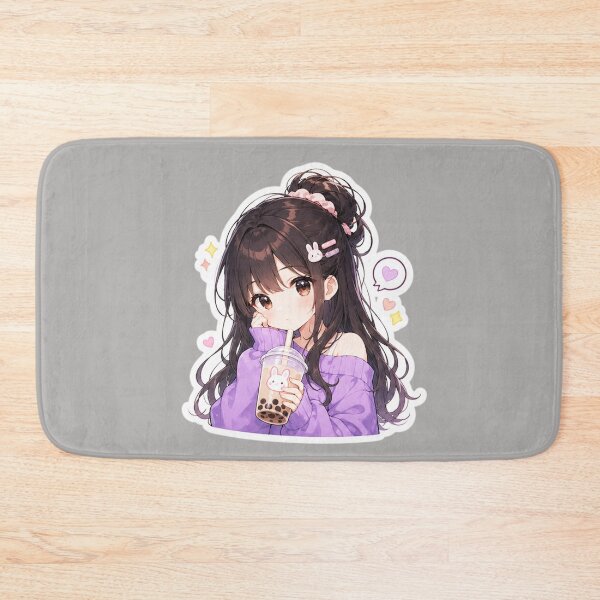 Item preview, Bubble Tea Break – Cozy Anime Girl designed and sold by bella-rosa87.