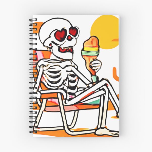 Item preview, Skeleton Eating Ice Cream in the Desert designed and sold by Musicdrip.