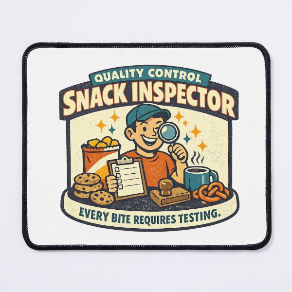 Item preview, Quality Control Snack Inspector – Funny Office Snack Lover designed and sold by Concrete Coffee Studio.