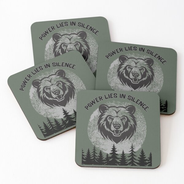Item preview, Power Lies in Silence Bear designed and sold by AhmadAnnaPrints.