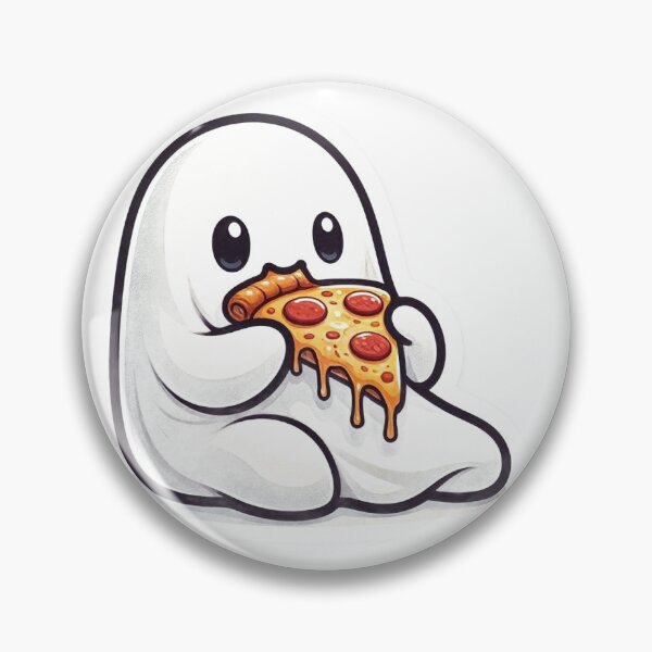 Item preview, Copy of Cute Spooky Ghost Eating Pizza 2 designed and sold by Kermancius.