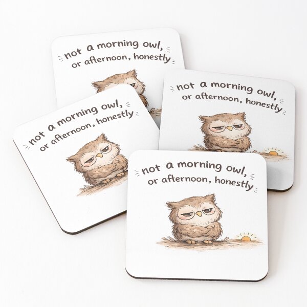 Item preview, Funny Not A Morning Owl Shirt | Owl Pun Sticker | Grumpy Owl Gift | Relatable Humor Tee designed and sold by Gremlin Hours.