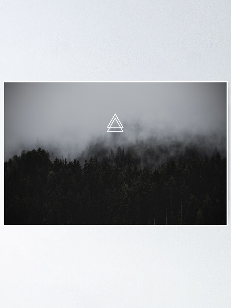 Aesthetic Art Misty Dark Forest Poster By Writeaesthetics Redbubble