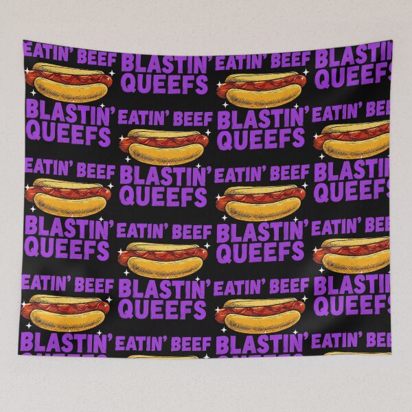 Item preview, Eatin' Beef Blastin' Queefs Funny Hot Dog Adult Humor designed and sold by OddPopARt.