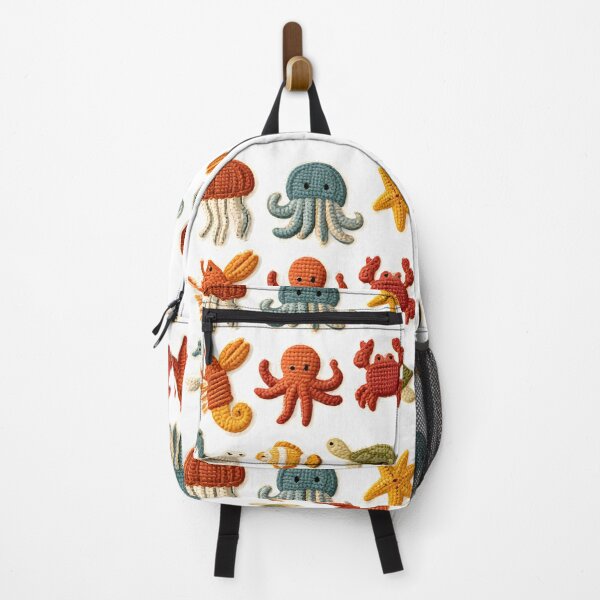Item preview, Cute Crochet Sea Animals Sticker Pack – Handmade Ocean Creatures Amigurumi Style designed and sold by KAM-KAM-STORE.