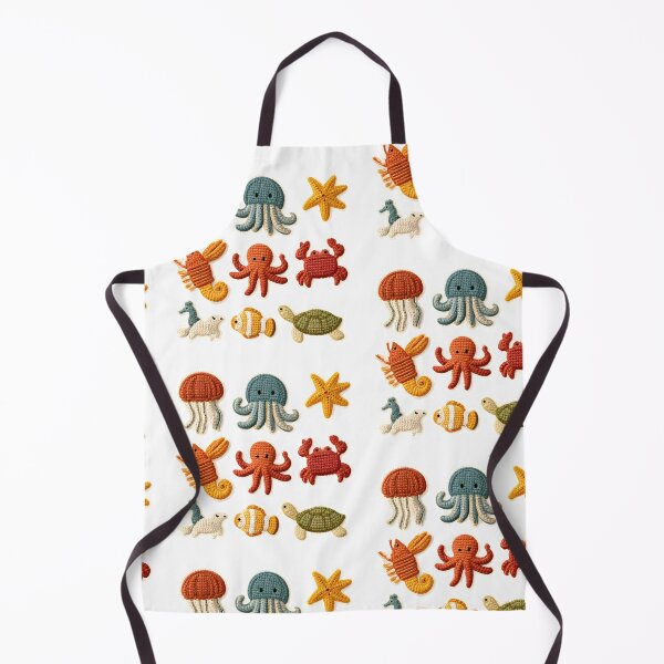 Item preview, Cute Crochet Sea Animals Sticker Pack – Handmade Ocean Creatures Amigurumi Style designed and sold by KAM-KAM-STORE.