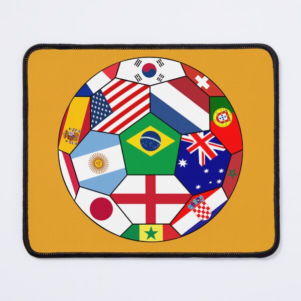 Item preview, World Flags Soccer Ball Mosaic Art Print designed and sold by uustalgoldenray.