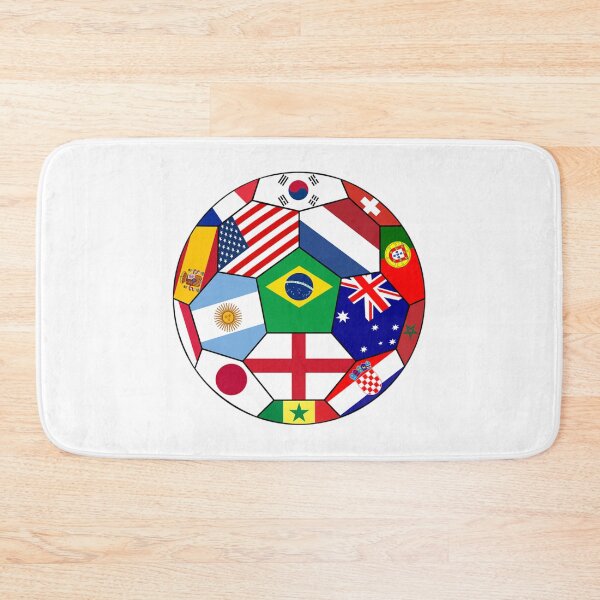 Item preview, World Flags Soccer Ball Mosaic Art Print designed and sold by uustalgoldenray.