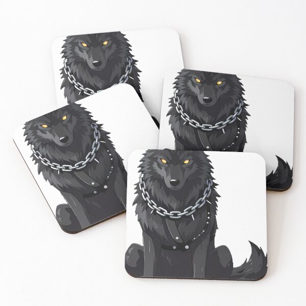 Item preview, Gothic Black Wolf Spiked Chain designed and sold by IllumeInk.
