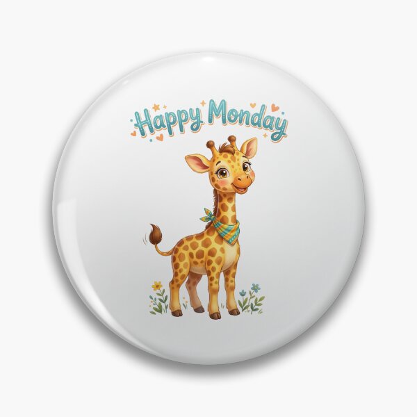 Item preview, Cute Giraffe Happy Monday designed and sold by naragon4289.