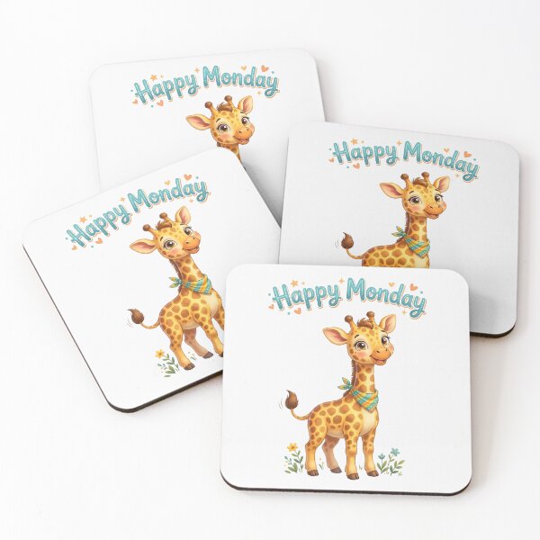 Item preview, Cute Giraffe Happy Monday designed and sold by naragon4289.