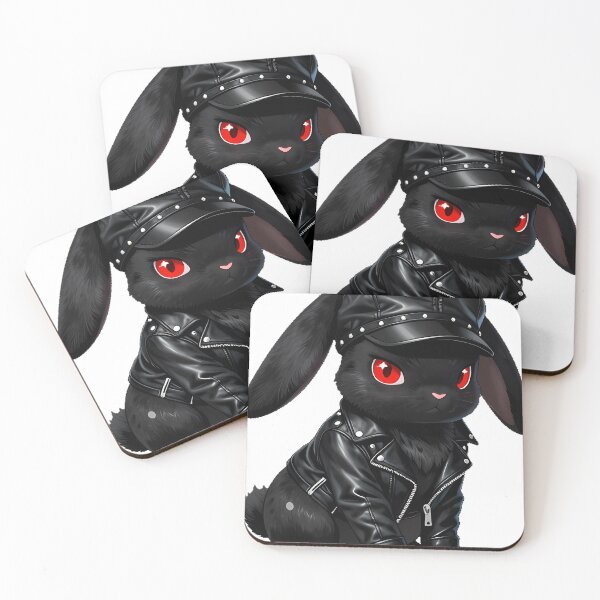 Item preview, Gothic Black Rabbit Studded Jacket designed and sold by IllumeInk.