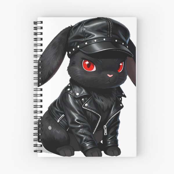 Item preview, Gothic Black Rabbit Studded Jacket designed and sold by IllumeInk.