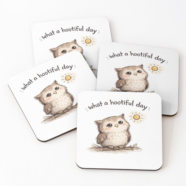 Item preview, Funny What A Hootiful Day Owl Shirt | Owl Pun Sticker | Cheerful Owl Gift | Positive Humor Tee designed and sold by Gremlin Hours.