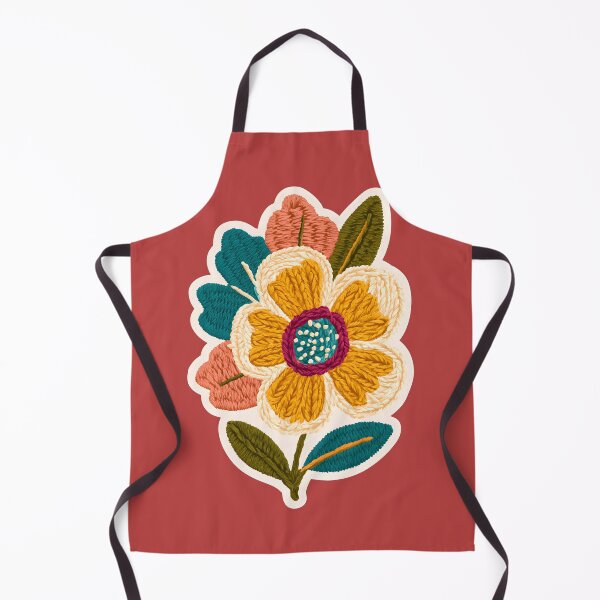 Item preview, Boho Crochet Flower Sticker – Handmade Floral Embroidery Patch Art designed and sold by KAM-KAM-STORE.