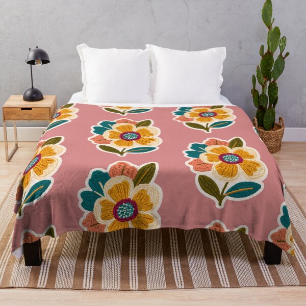 Item preview, Boho Crochet Flower Sticker – Handmade Floral Embroidery Patch Art designed and sold by KAM-KAM-STORE.