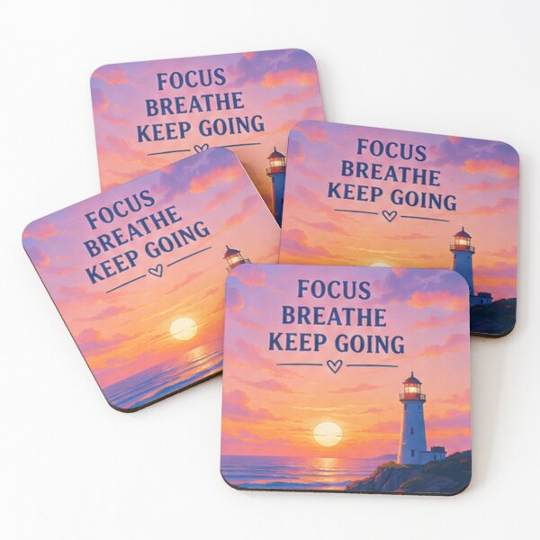 Item preview, Focus Breathe Keep Going Lighthouse Sunset designed and sold by Rehnair.