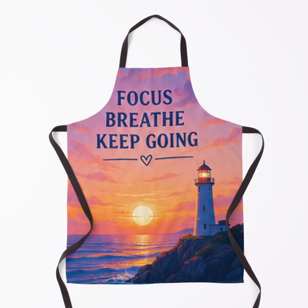 Item preview, Focus Breathe Keep Going Lighthouse Sunset designed and sold by Rehnair.