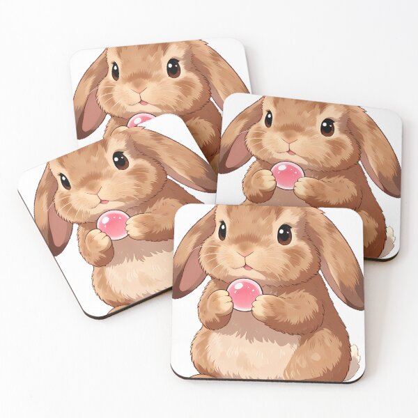 Item preview, Jelly Beans Brown Rabbit Pink Jelly Bean designed and sold by pumsquare.