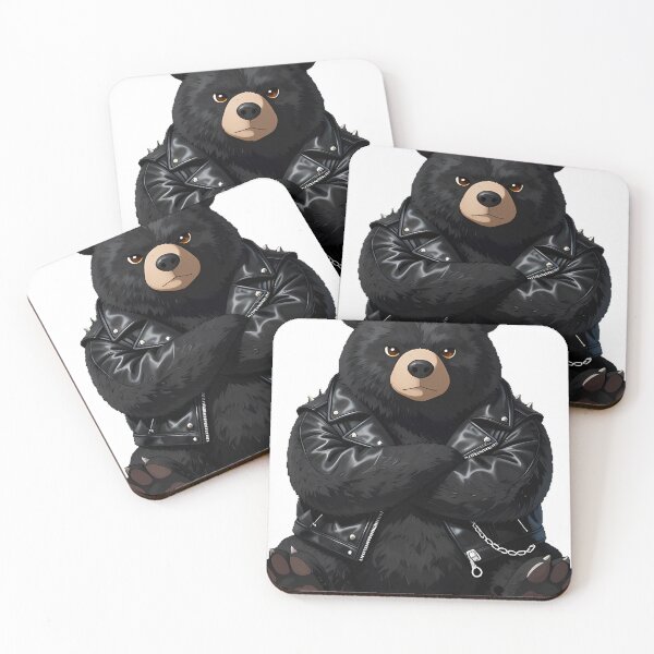 Item preview, Gothic Black Bear Leather Jacket designed and sold by IllumeInk.