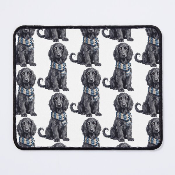 Item preview, Lindo perro negro con una bufanda azul de invierno. designed and sold by Pelastore.