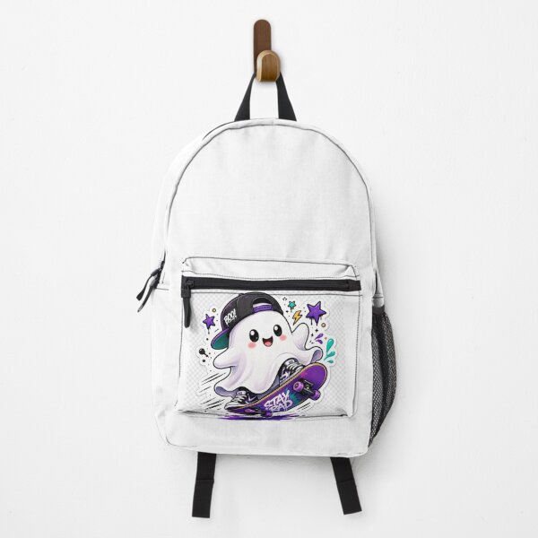 Item preview, Cute Ghost Skateboard Sticker Design designed and sold by VeltrixaDesigns.