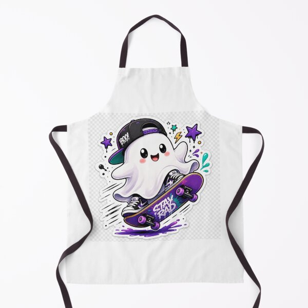 Item preview, Cute Ghost Skateboard Sticker Design designed and sold by VeltrixaDesigns.