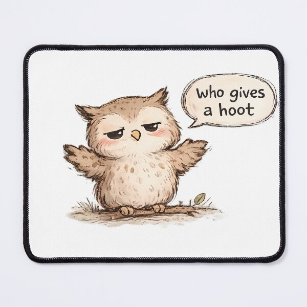Item preview, Funny Who Gives A Hoot Owl Shirt | Owl Pun Sticker | Sarcastic Owl Gift | Relatable Humor Tee designed and sold by Gremlin Hours.