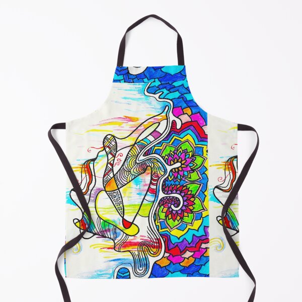 Item preview, "Joy" Colorful Chaotic Mandala Shapes and Lines Abstract Messy Doodle designed and sold by BOKEbyTC.