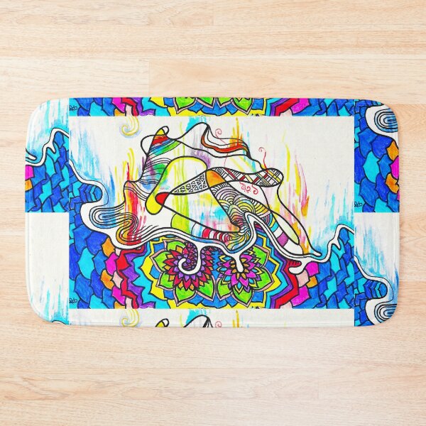 Item preview, "Joy" Colorful Chaotic Mandala Shapes and Lines Abstract Messy Doodle  designed and sold by BOKEbyTC.