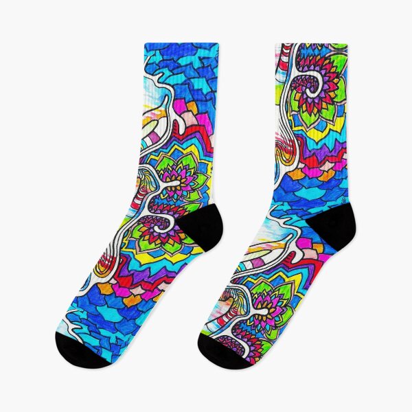 Item preview, "Joy" Colorful Chaotic Mandala Shapes and Lines Abstract Messy Doodle  designed and sold by BOKEbyTC.