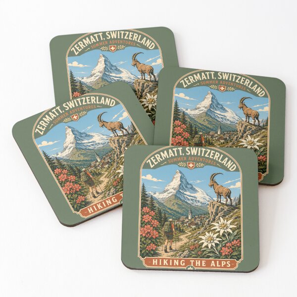 Item preview, Vintage Zermatt Switzerland Alps Hiking Badge designed and sold by Imaginationbeyond.