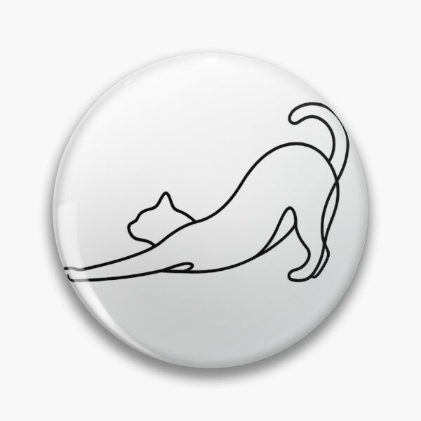Item preview, One Line Stretching Cat designed and sold by A Light Worker.